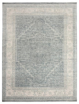 Nuit Arabe Roselle Area Rug, Light Blue, 2' x 3', Bordered