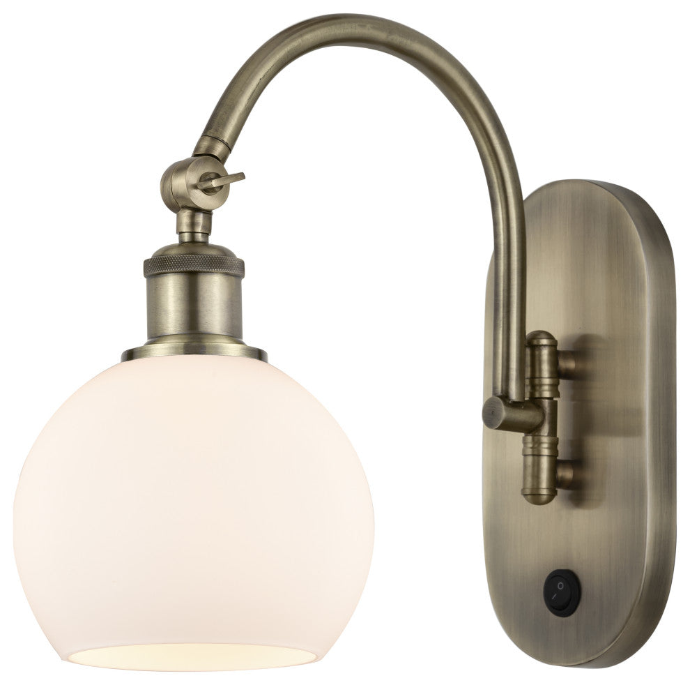 Innovations 518-1W-AB-G121-6 1-Light Sconce, Antique Brass