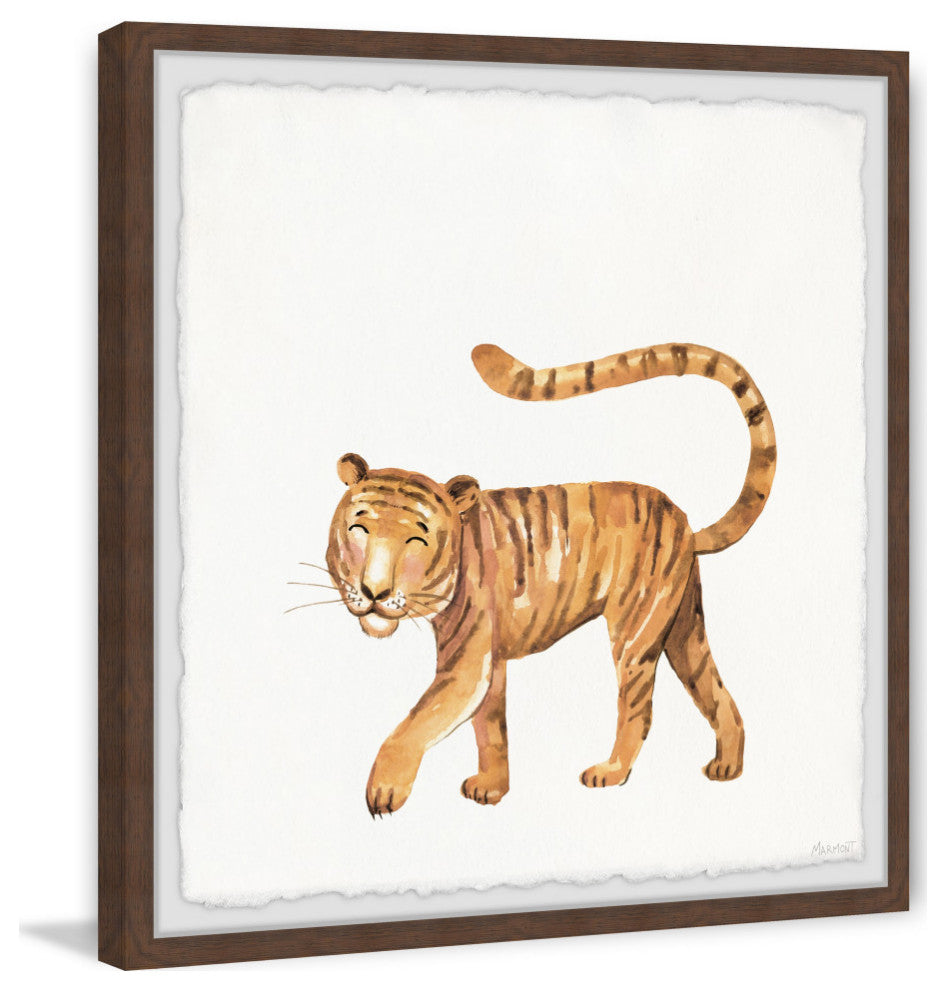 "Tiger Wink" Framed Painting Print, 24x24
