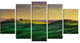 Green Rolling Hils in Crete Senesi, Landscape Canvas Wall Art, 60"x32", 5 Panels