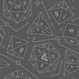 Charcoal Dungeons & Dragons Peel & Stick Wallpaper