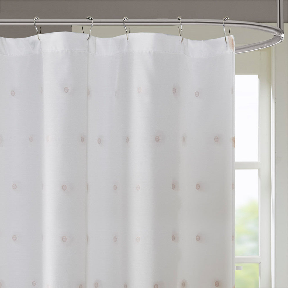 Madison Park Sophie Shower Curtain, Blush