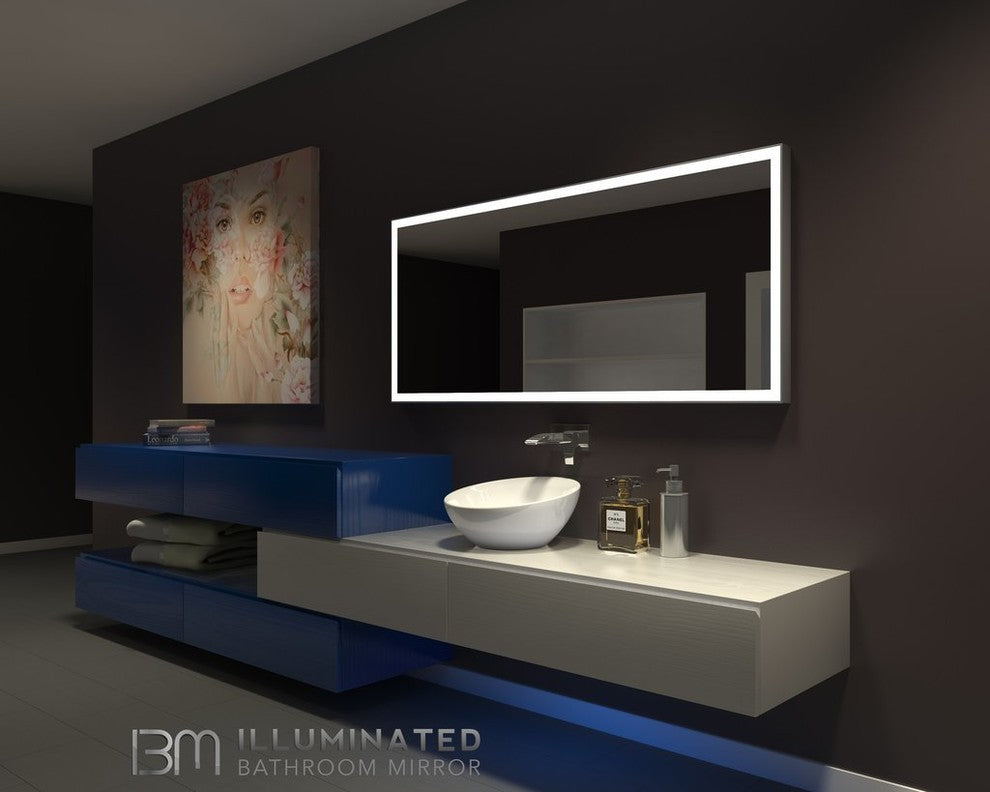 IB Mirror Dimmable Lighted Bathroom Mirror Galaxy, 65"x28"