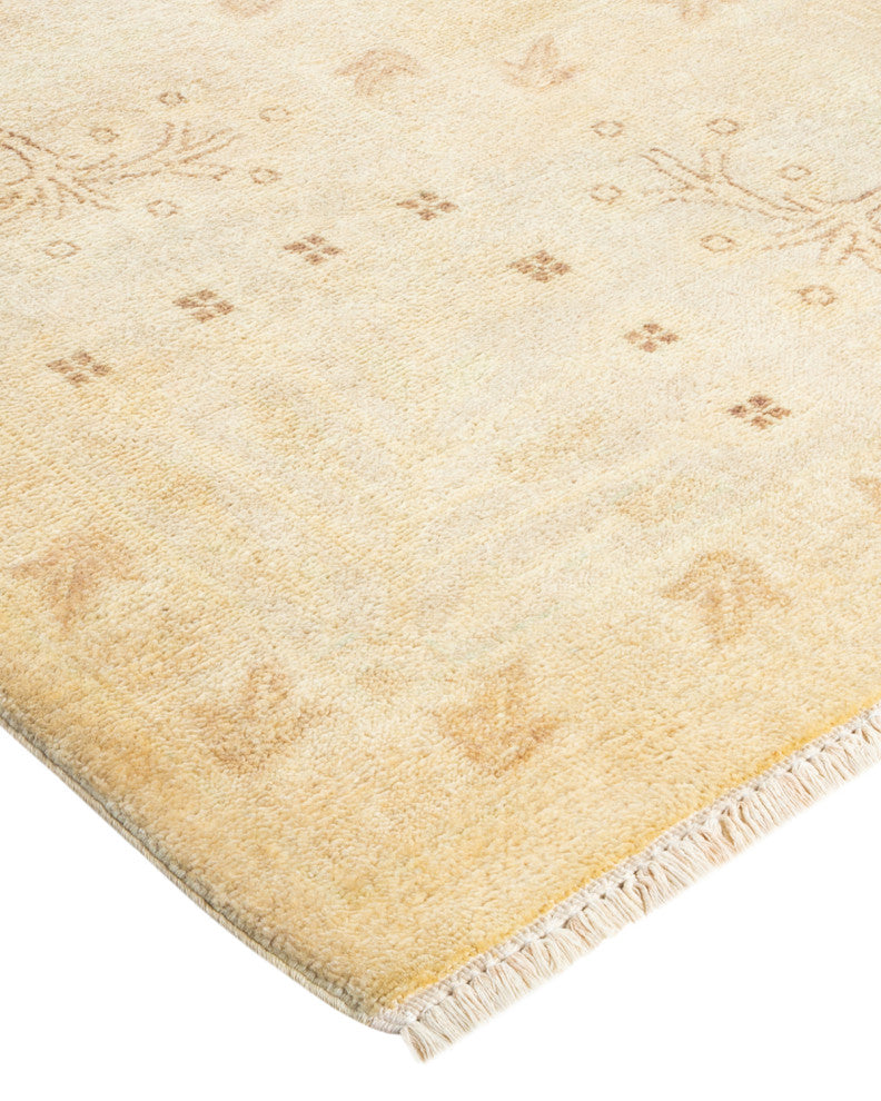 Eclectic, One-of-a-Kind Hand-Knotted Area Rug Ivory, 9' 1" x 12' 0"