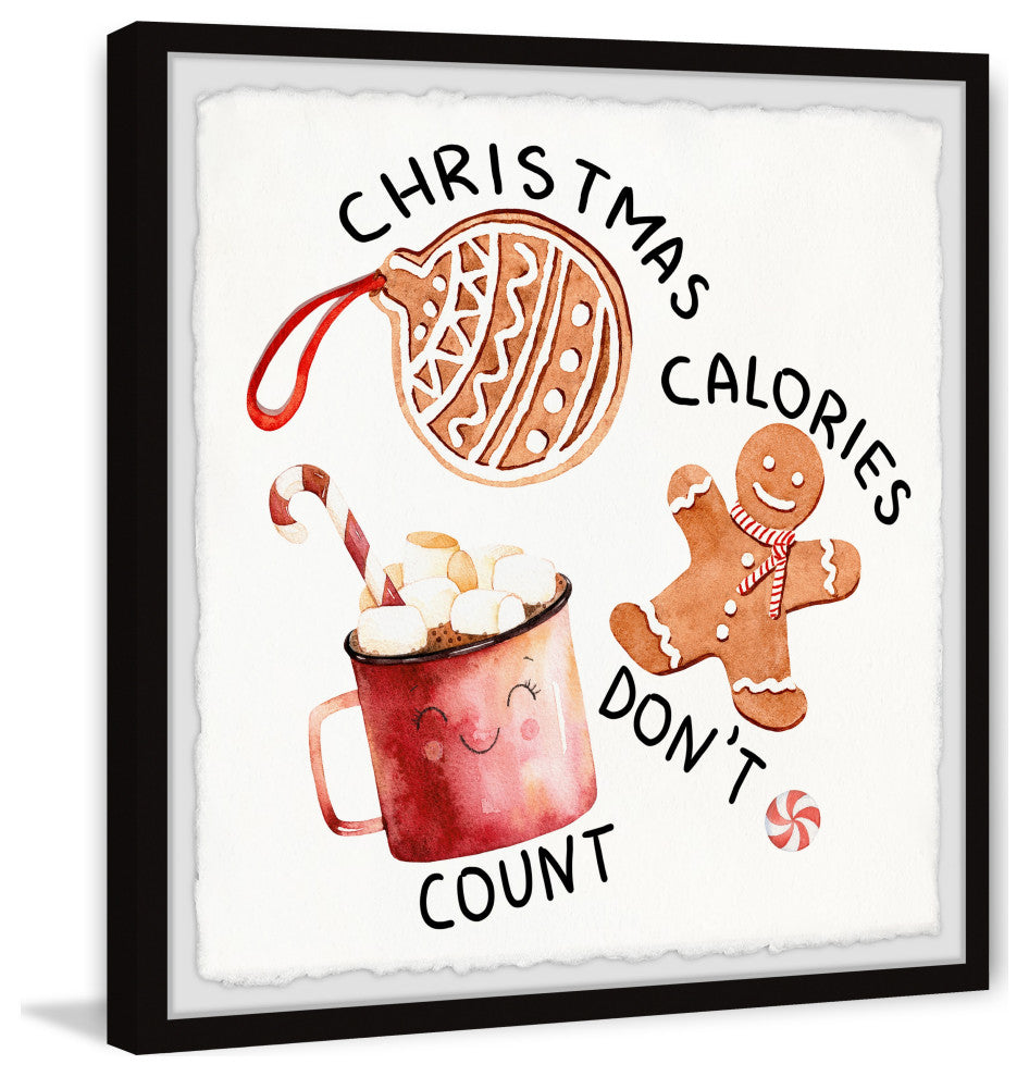 "Don't Count Calories" Framed Painting Print, 32x32