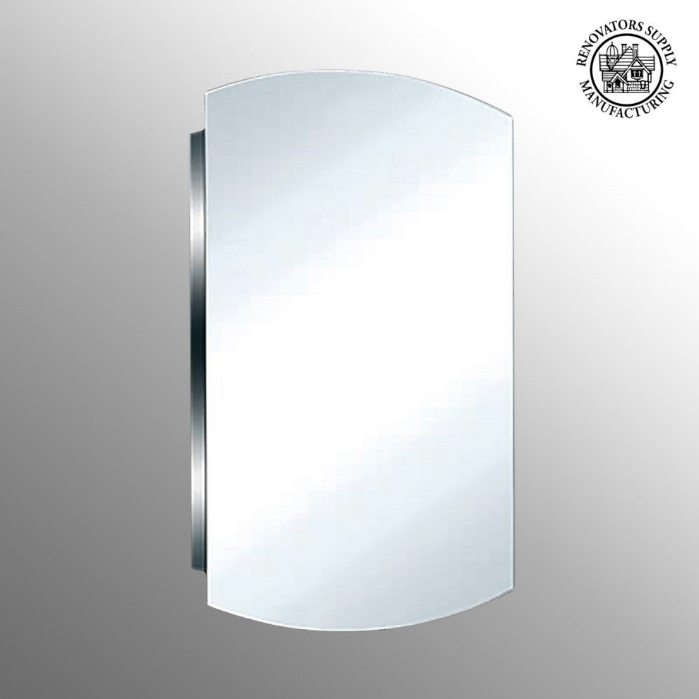 24" Stainless Steel Wall Mount Medicine Cabinet Shelf with Mirror Door