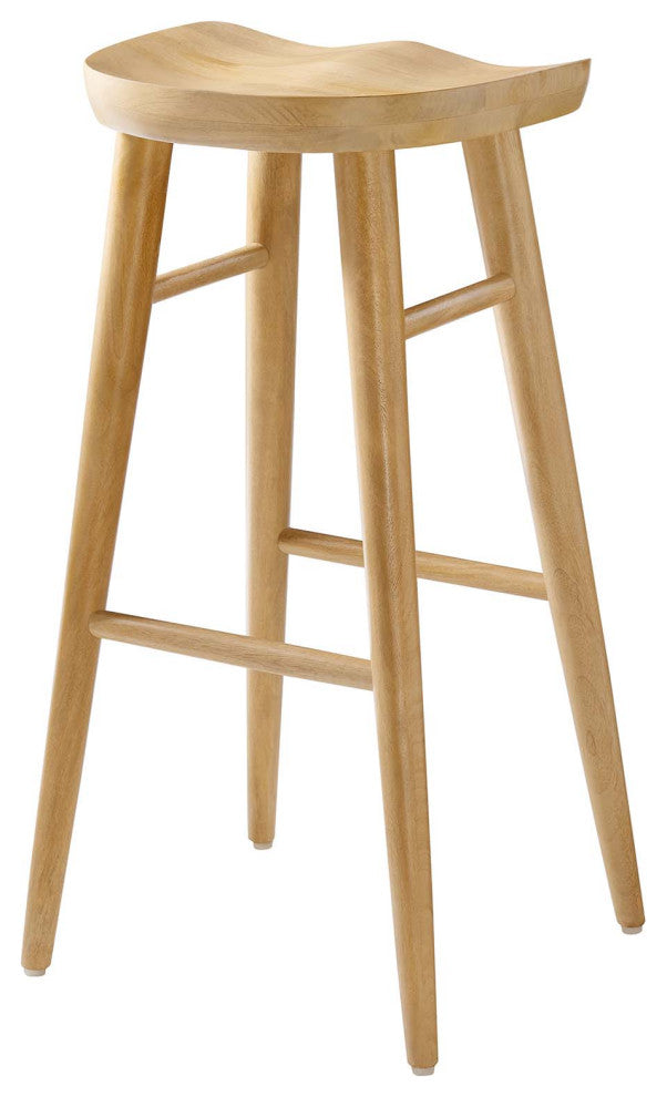 Saville Backless Wood Bar Stools - Set of 2
