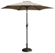 9' Pole Umbrella With Carry Bag and Base, Gray