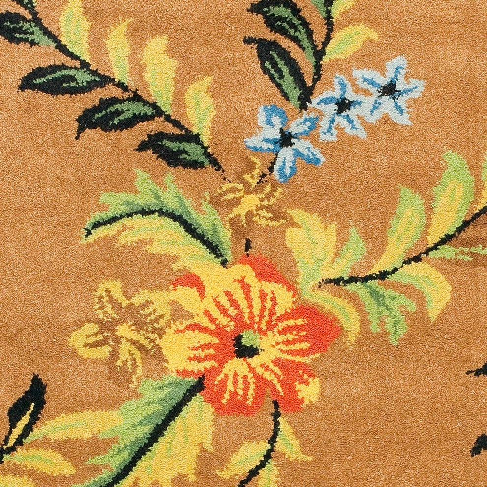 Safavieh Soho Soh734A Floral Rug, Brown/Multi, 8'0"x8'0" Square