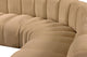 Arc Velvet Upholstered 8-Pc. U-Shaped Modular Sectional, Camel