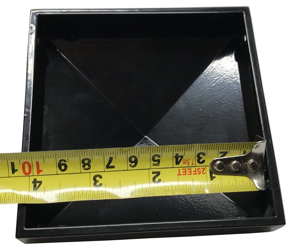 4"x4" Aluminium Pyramid Post Cap for Metal Posts, Pressure Fit, Black (DHPPC40)