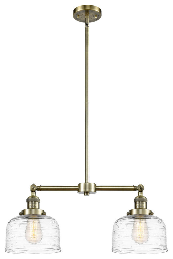 INNOVATIONS 209-AB-G713-LED 2-Light Island Light Antique Brass
