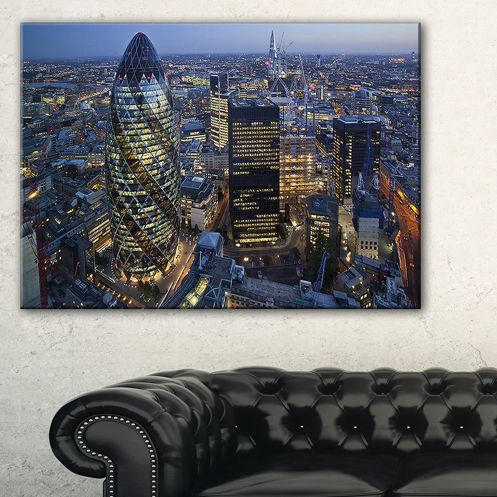 "London Skyline at Sunset" Canvas Print, 1 Panel