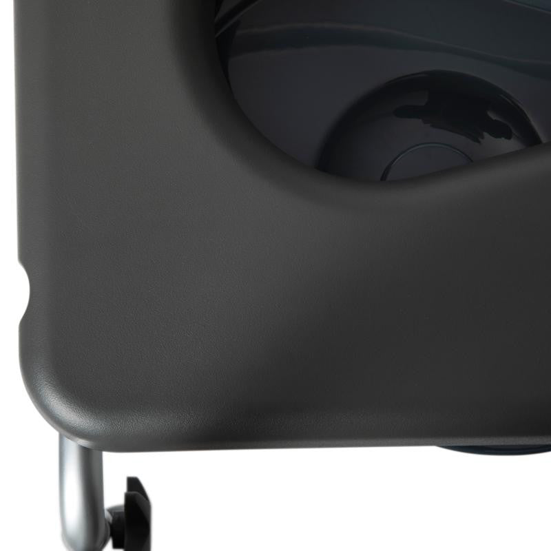 Hercules Shower Commode Chair with Safety Rail, Height Adjustable Frame, Gray