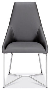 Roger Chair, Gray With Silver Base
