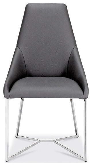 Roger Chair, Gray With Silver Base