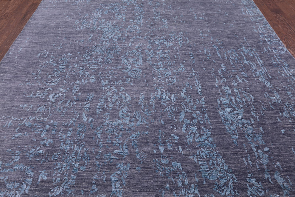 Modern Handmade Wool and Silk Rug 8' 2" X 10' 1" Q7854