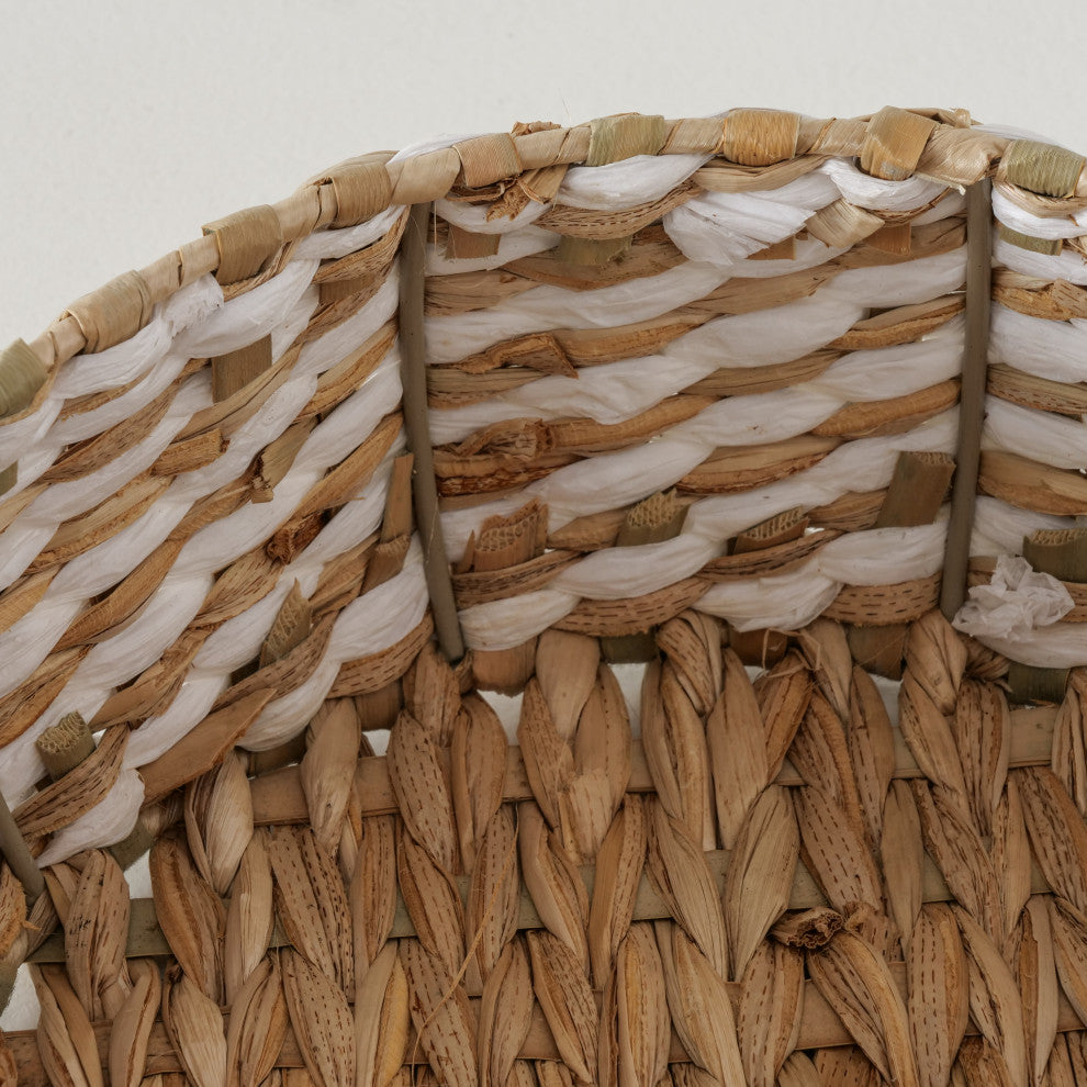3 Piece Raffia and Wire Basket Bowl Set