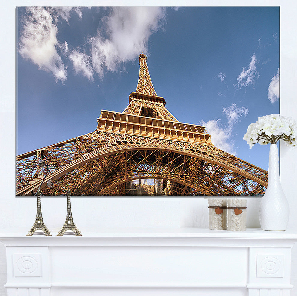 "Beautiful View of Paris Eiffel Tower Under Calm Sky" Wall Art, 40"x20"
