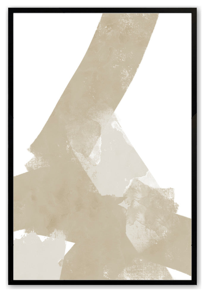 Satin Black 18" x 24" Modern Neutrals No. 1 Framed Print