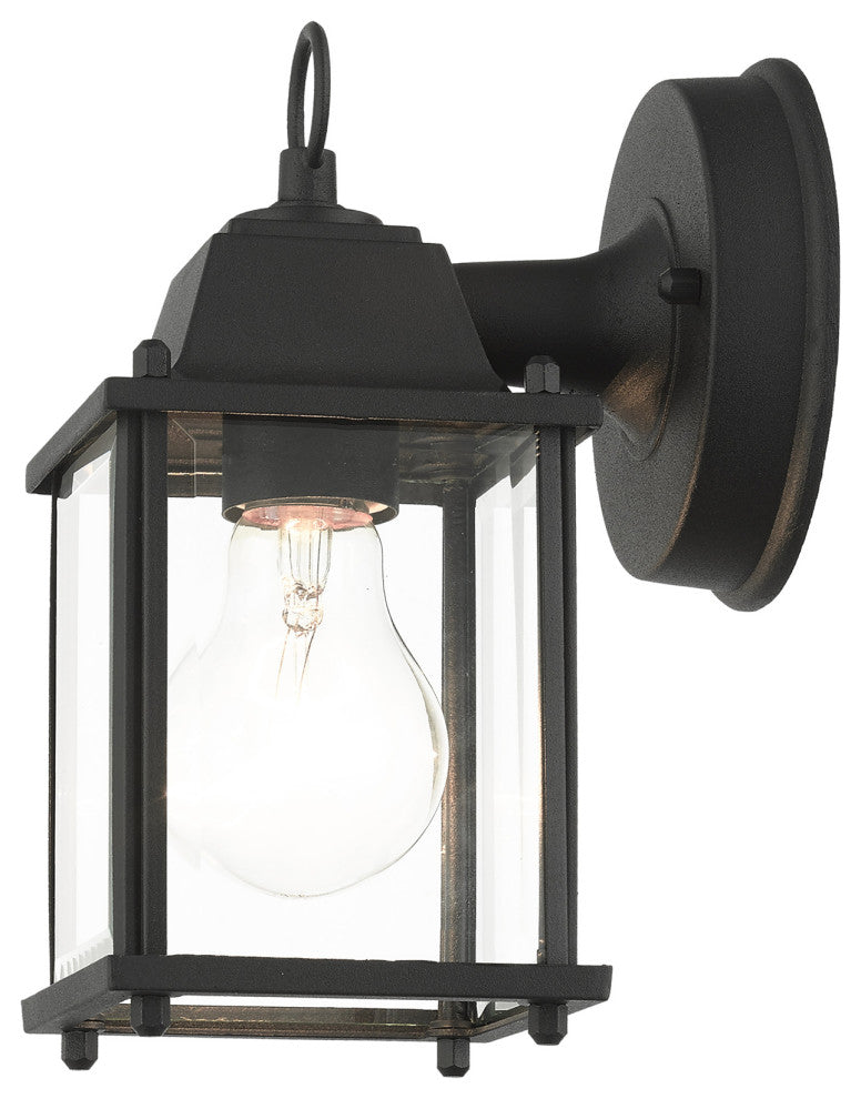 Textured Black Traditional, Historical, Outdoor Wall Lantern
