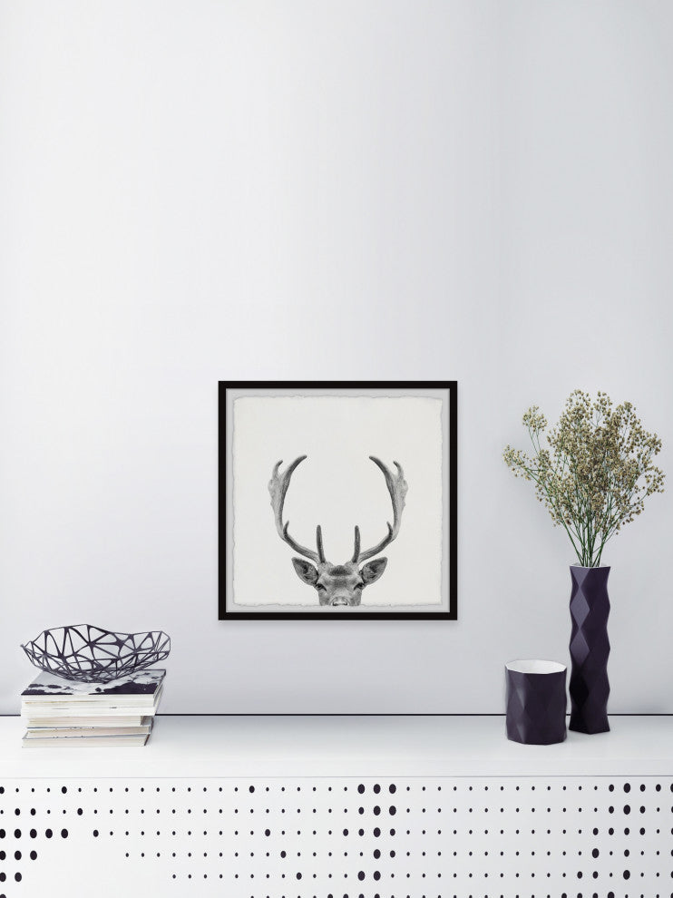 "Giant Antlers" Framed Painting Print, 24x24