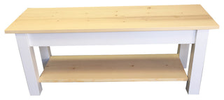 Nantucket Bench With Shelf, 36"