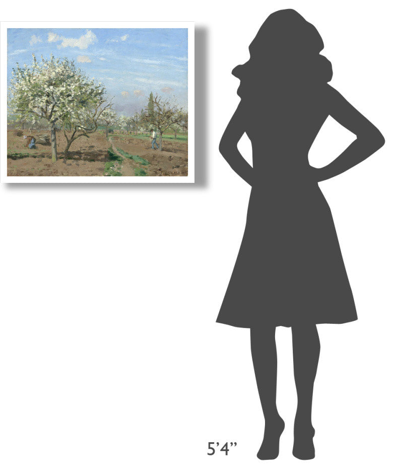 "Orchard in Bloom, Louveciennes, 1872" Paper Print by Camille Pissarro, 30"x24"