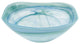 Badash P221 Blue Alabaster Glass Squarish Salad Candy Bowls