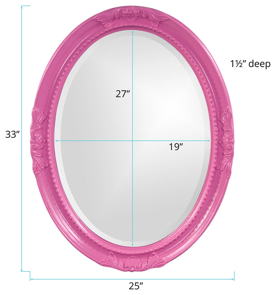 Queen Ann Mirror, Hot Pink