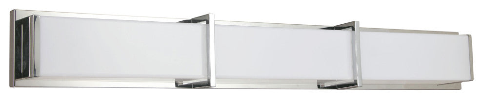 Winston Vanity Light, 50W, Polished Chrome Light, White Acrylic Diffuser
