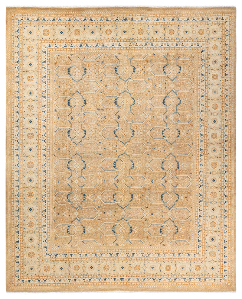 Mogul, One-of-a-Kind Hand-Knotted Area Rug Yellow, 7' 10" x 9' 7"
