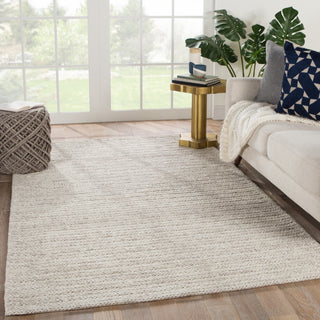 Jaipur Living Grams Handmade Solid Cream/Light Gray Area Rug, 5'x8'