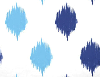 Ikat Dot Stripes Decorative Holiday Print Bath Towel, Royal Blue