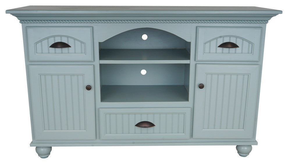 Eagle Furniture American Premiere 58" Entertainment Console, Interesting Aqua