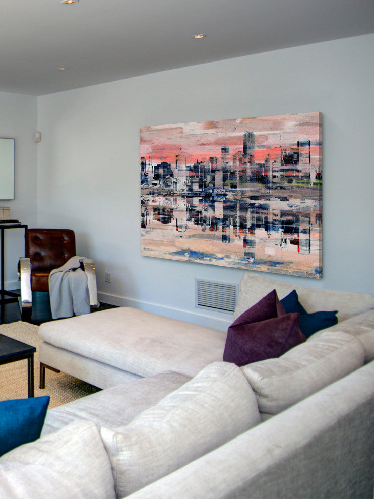 "NYC Reflection" Print on Canvas, 18"x12"