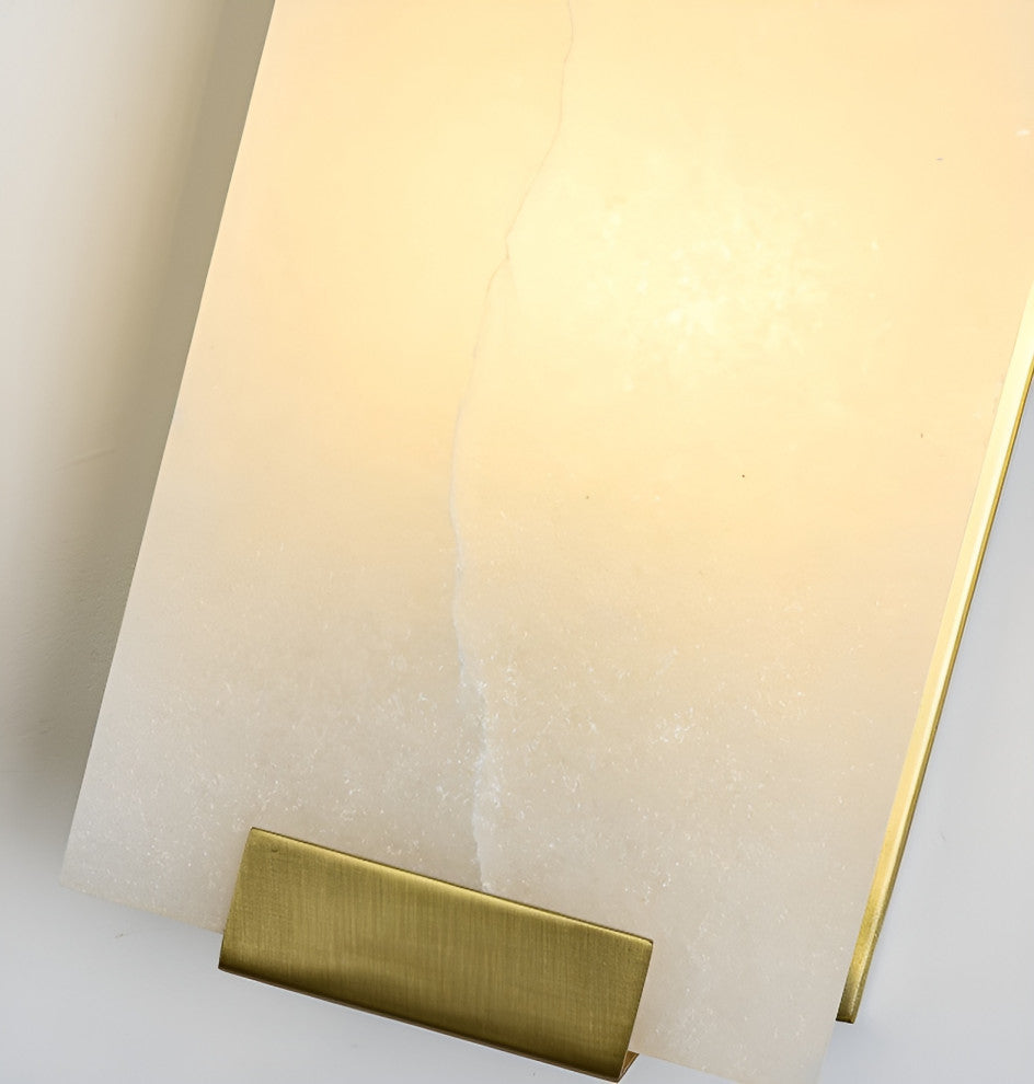 Luxury Copper-Marble LED Wall Lamp for Living Room, Bedroom