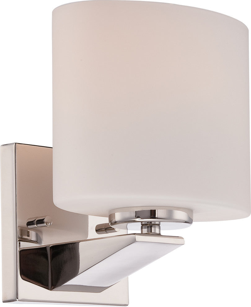 Nuvo 1-Light Incandescent Breeze Vanity and Wall Light Fixture, Polished Nickel