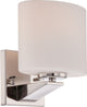 Nuvo 1-Light Incandescent Breeze Vanity and Wall Light Fixture, Polished Nickel