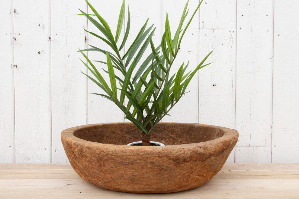 Large 19th Century Wood Dough Bowl