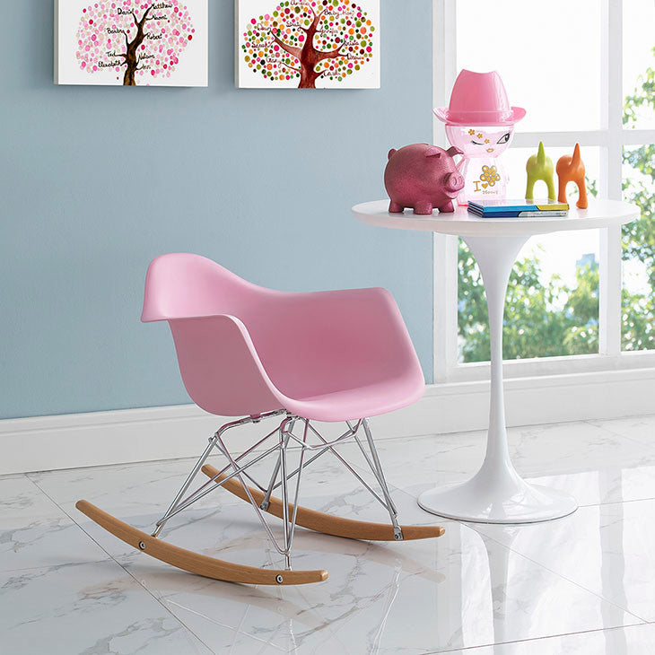 Modern Pink Rocker Kids Chair