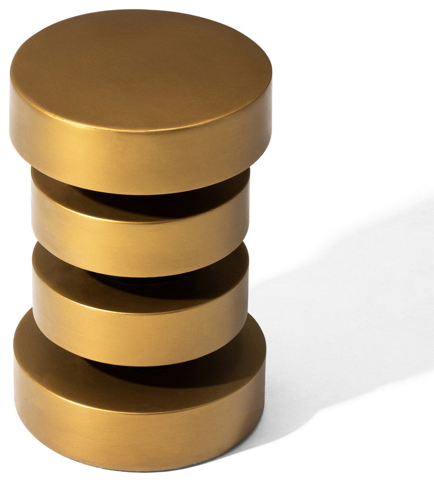 Antique Gold MGO Floating Disks Side Table