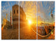 "Bright Sunrise in Italy Panorama" Metal Wall Art, 3 Panels, 36"x28"