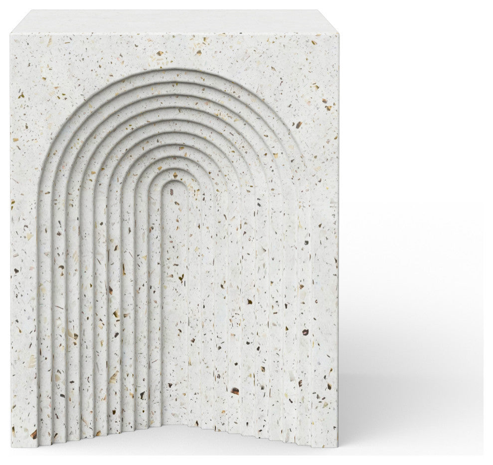 Mixx, Orion Stool, Ivory Terrazzo