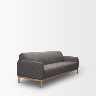 Hale Sofa With Medium Brown Wood and Gray Fabric