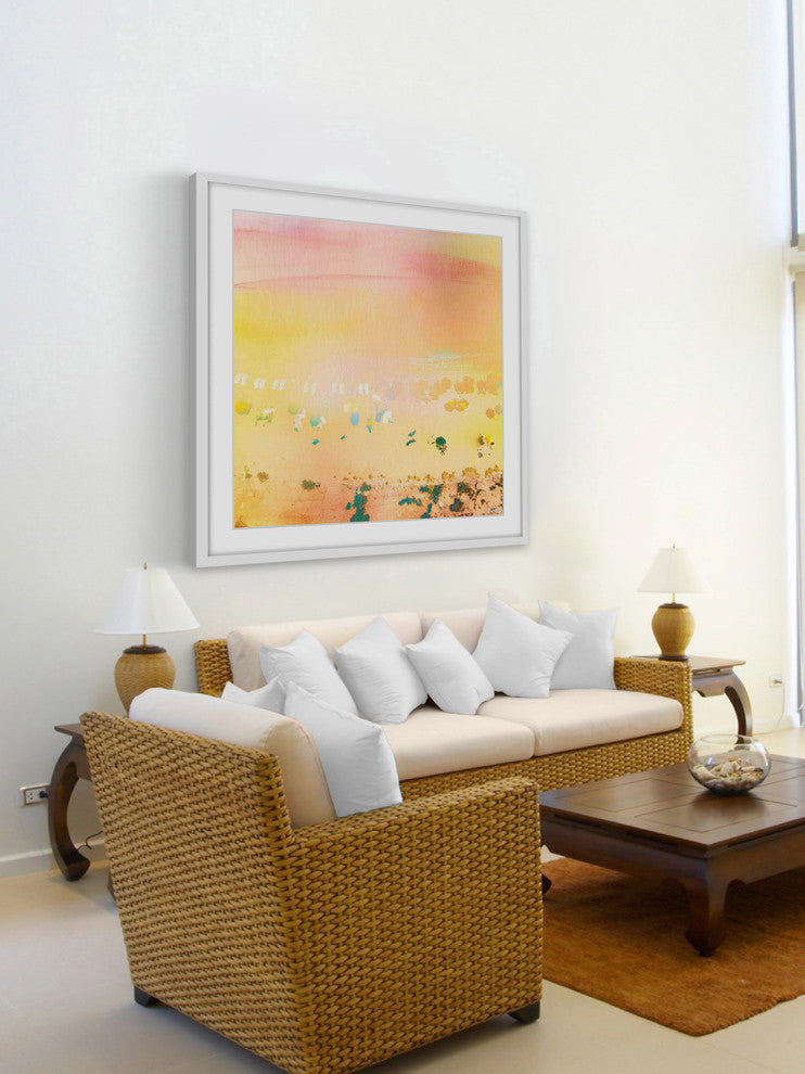 "High Sun" Framed Painting Print , 32"x32"