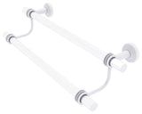 Pacific Beach 24" Double Towel Bar with Dotted Accents, Matte White