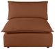 Cali Modular Armless Chair, Rust
