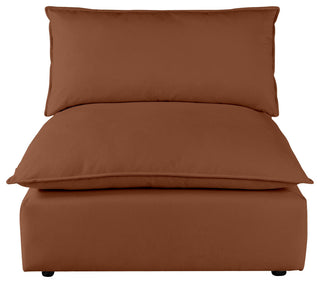 Cali Modular Armless Chair, Rust