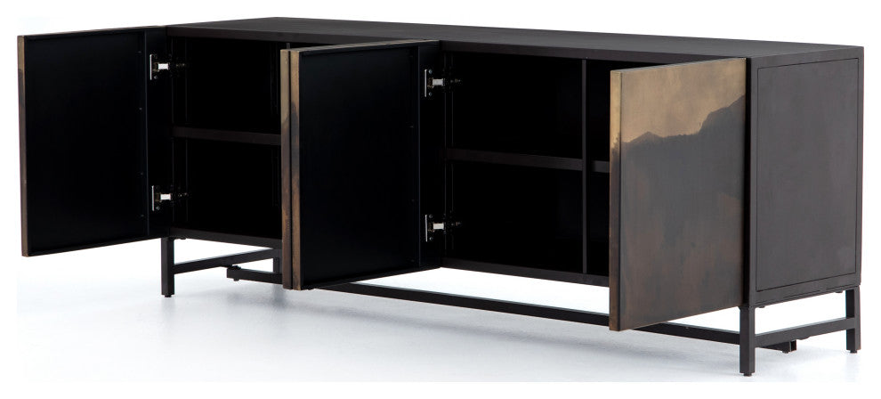 Stormy Media Console, Aged Brown